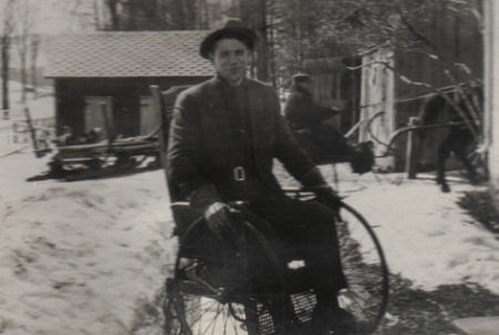 RSW as a young man in front of Redgate Studio 